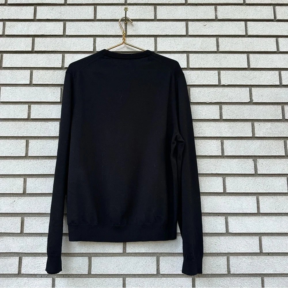 Bloomingdale’s The Men’s Store Merino Wool Black Crewneck Sweater
